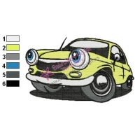 Cartoon Car Embroidery Design 07